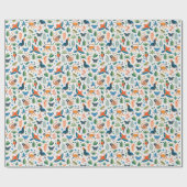 熱帯雨林の動物のパターン ラッピングペーパー (フラット)