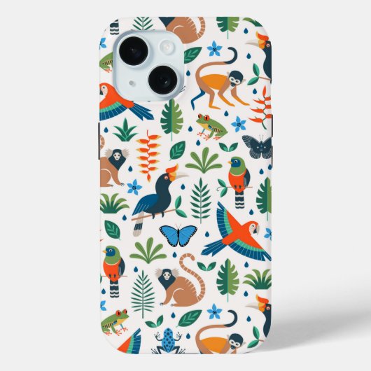 熱帯雨林の動物のパターン Case-Mate iPhoneケース (裏面)