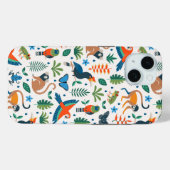 熱帯雨林の動物のパターン Case-Mate iPhoneケース (裏面 (横))