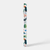 熱帯雨林の動物のパターン iPhone 15ケース (左側面)