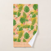 熱帯雨林の夏オレンジ バスタオルセット (ハンドタオル)