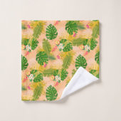 熱帯雨林の夏オレンジ バスタオルセット (ウォッシュタオル)