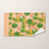 熱帯雨林の夏オレンジ バスタオルセット (ハンドタオル)