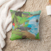 熱帯雨林の川 クッション (ブランケット)