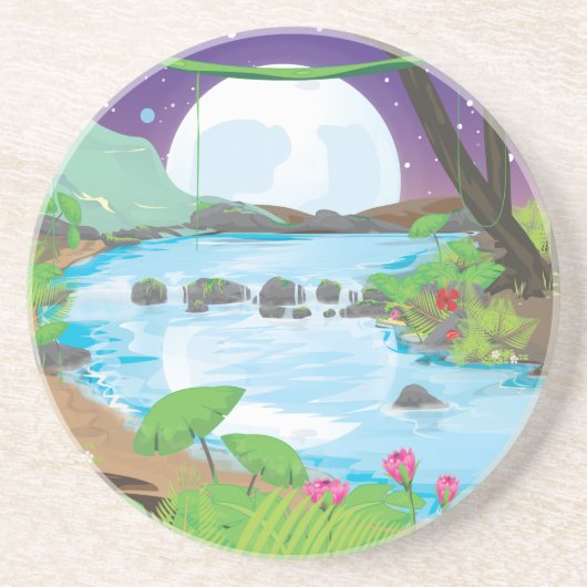 熱帯雨林の川 コースター (正面)