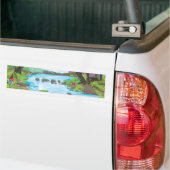 熱帯雨林の川 バンパーステッカー (トラック上)