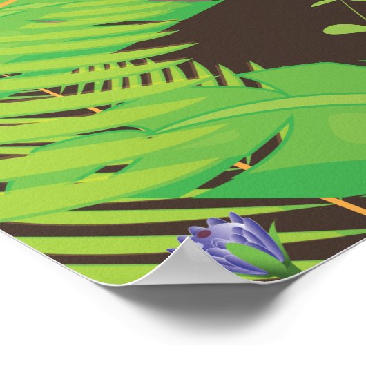 熱帯雨林の川 ポスター (角)