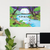 熱帯雨林の川 ポスター (ホームオフィス)