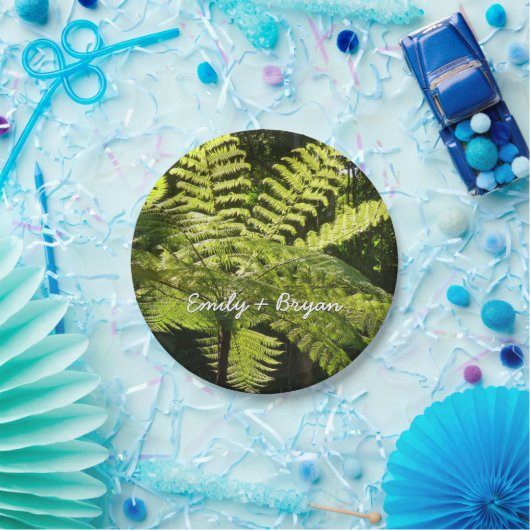 熱帯雨林の木シダ ペーパープレート (パーティー)