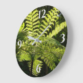 熱帯雨林の木シダ ラージ壁時計 (傾斜)