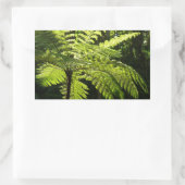 熱帯雨林の木シダ 長方形シール (バッグ)
