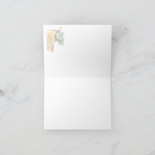 熱帯雨林の極楽鳥 カード (内部)