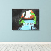 熱帯雨林の洞窟 キャンバスプリント (インサイチュ (ウッドフロア))