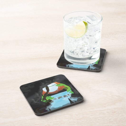 熱帯雨林の洞窟 コースター (右側)