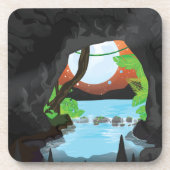 熱帯雨林の洞窟 コースター (正面)