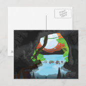 熱帯雨林の洞窟 ポストカード (正面/裏面)