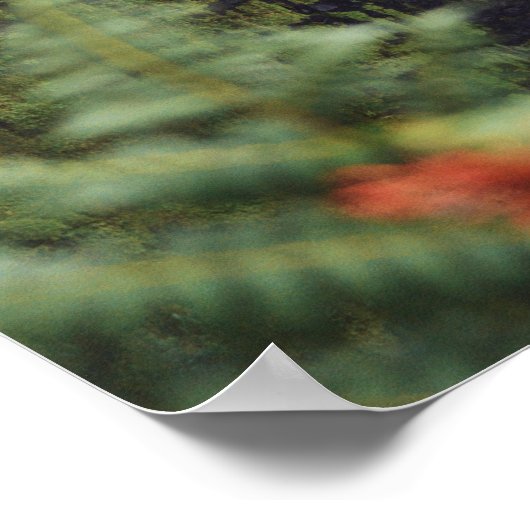 熱帯雨林の滝写真ポスター ポスター (角)