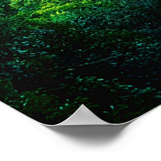 熱帯雨林の滝 ポスター (角)