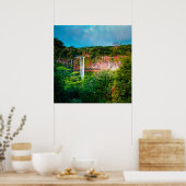 熱帯雨林の滝 ポスター (キッチン)