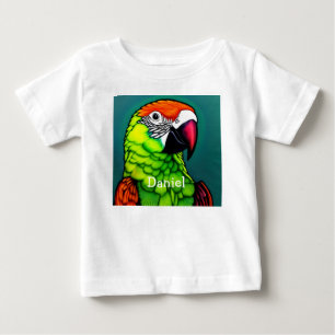 熱帯雨林の美しい:エキゾチックな野生のオウム ベビーTシャツ