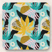 熱帯雨林の葉パターン コースター (正面)