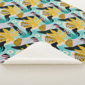 熱帯雨林の葉パターン シェルパブランケット (3/4)