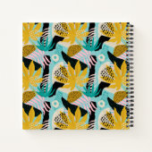 熱帯雨林の葉パターン ノートブック (裏面)