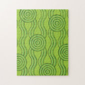 熱帯雨林オーストラリアのドリームタイムリバーパターン ジグソーパズル (縦)