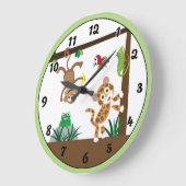 熱帯雨林ジャングル時計 ラージ壁時計 (傾斜)
