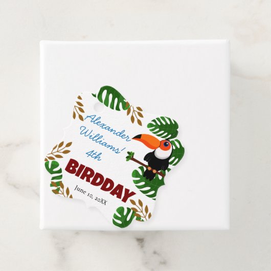 熱帯雨林トゥーカンバードチルドレンの誕生日パーティー フェイバータグ (インサイチュ)