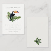 熱帯雨林トゥーカン動物相結婚サイト エンクロージャーカード (正面/裏面)