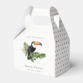 熱帯雨林トゥーカン動物類任意の年齢誕生日 フェイバーボックス (裏面サイド)