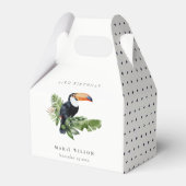 熱帯雨林トゥーカン動物類任意の年齢誕生日 フェイバーボックス (正面サイド)