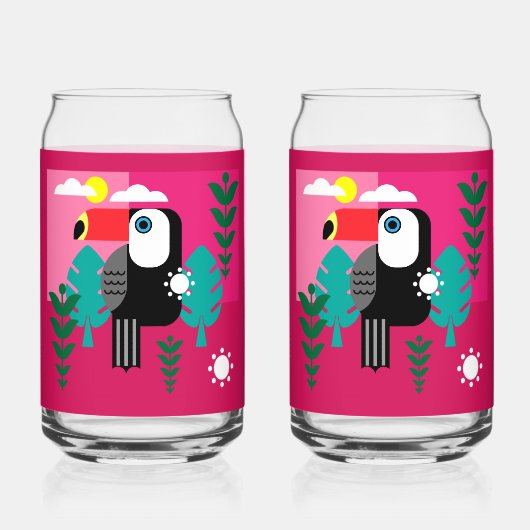 熱帯雨林トゥーカン ガラス缶 (裏面)