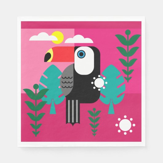 熱帯雨林トゥーカン スタンダードランチョンナプキン (正面)