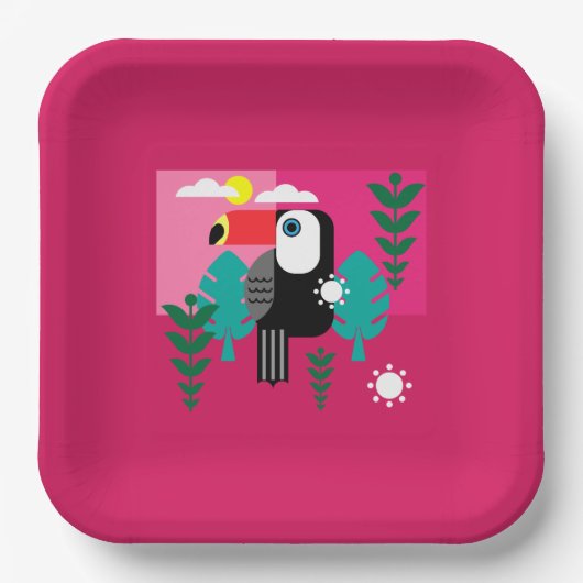 熱帯雨林トゥーカン ペーパープレート (正面)