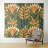 熱帯雨林フローラブロッサムデザイン タペストリー (インサイチュ(横))