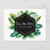 熱帯雨林島の葉島の日付を保存 案内ポストカード (正面)