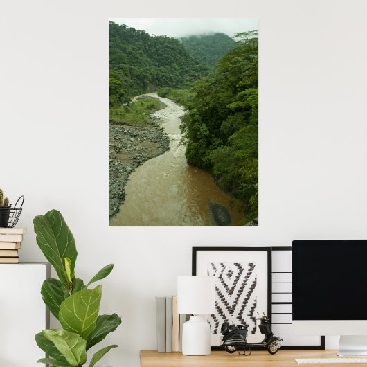 熱帯雨林川 ポスター (ホームオフィス)