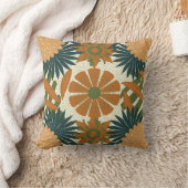 熱帯雨林花デザイン クッション (ブランケット)