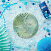 熱帯雨林葉の結婚式 ペーパープレート (パーティー)