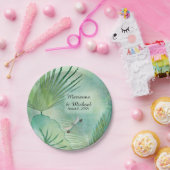 熱帯雨林葉の結婚式 ペーパープレート (パーティー)