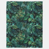 熱帯雨林葉の フリースブランケット (正面)