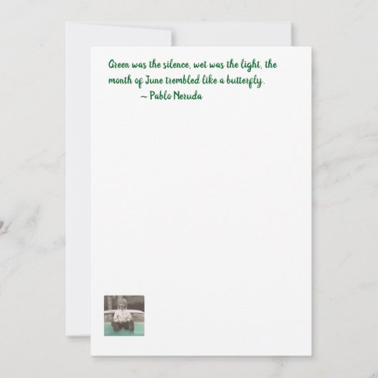 熱帯雨林詩カード 招待状 (裏面)