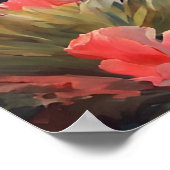 熱帯雨林野生生物ピンクフラミンゴヴィンテージ ポスター (角)