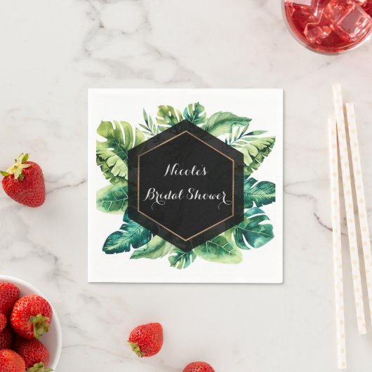 熱帯雨林離れのエレガントウェディングパーティー スタンダードカクテルナプキン (インサイチュ)