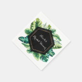 熱帯雨林離れのエレガントウェディングパーティー スタンダードカクテルナプキン (角)
