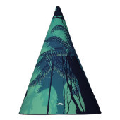 熱帯雨林、ジャガー夕べ背景。 パーティーハット (右)