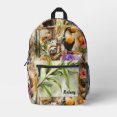 熱帯雨林 プリントバックパック (正面)
