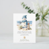 熱帯雪だるまのクリスマスの移動発表 案内ポストカード (スタンド正面)